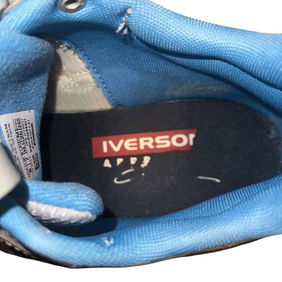 Reebok Solution Mid Blue Gray White Allen Iverson Mens Basketball Sneakers sz 8 - Picture 6 of 7